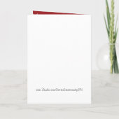 Rood & Wit Hart Wedding Fotokaart 5x7 (Achterkant)