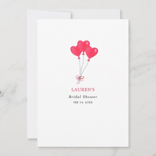 Rood & Wit Harten Bruidsfeest spel Kaart (Achterkant)