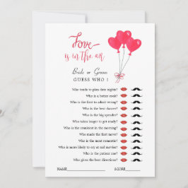 Rood & Wit Harten Bruidsmeest-spel Kaart