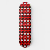 Rood-Wit Hartpatroon Persoonlijk Skateboard (Voorkant)