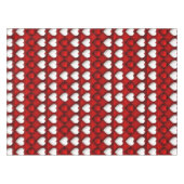 Rood-Wit Hartpatroon Tafelkleed (Voorkant (Horizontaal))