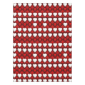 Rood-Wit Hartpatroon Tafelkleed (Voorkant)