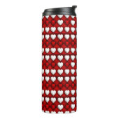 Rood-Wit Hartpatroon Thermosbeker (Gedraaid links)