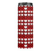 Rood-Wit Hartpatroon Thermosbeker (Achterkant)