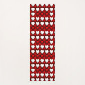Rood-Wit Hartpatroon Yogamat (Voorkant)