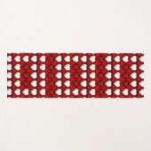 Rood-Wit Hartpatroon Yogamat (Voorkant (horizontaal))