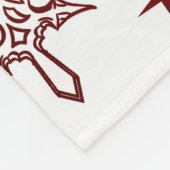 rood, wit, helder, ster, stof, siervormig, modern, fleece deken (Hoek)