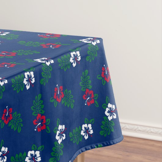 Rood & Wit Hibiscus Tafelkleed (Voorbeeld)