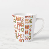 Rood Wit Ho Ho Ho Gingerbread Cookie Kerstmis Latte Mok (Rechts)