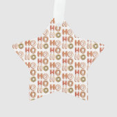 Rood Wit Ho Ho Ho Gingerbread Cookie Kerstmis Ornament (achterkant)