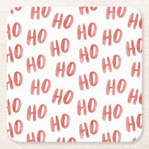 Rood Wit Ho Ho Ho Kartonnen Onderzetters