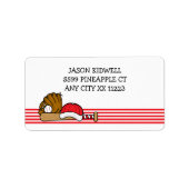 ROOD Wit Honkbal team apparatuur Etiket (Voorkant)