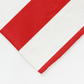 Rood wit horizontaal Preppy Stripe Name Monogram Fleece Deken (Hoek)