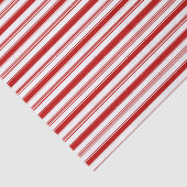Rood & Wit Horizontale Strepen (grootschalig) Tissuepapier (Detail)