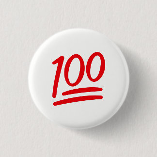 Rood wit houdt het 100 Emoji Symbool Pictogram Pin Ronde Button 3,2 Cm