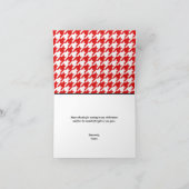 Rood & Wit Houndstooth aangepaste Dank u kaart (Binnen)
