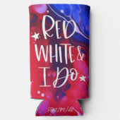 Rood Wit Ik Doe  | 4 juli Meidenavertje Seltzer Blikjeskoeler (Achterkant)