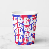Rood Wit Ik Doe America Bachelorette  Papieren Bekers (Achterkant)