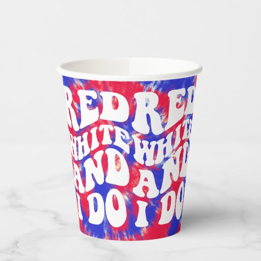 Rood Wit Ik Doe America Bachelorette  Papieren Bekers (Links)