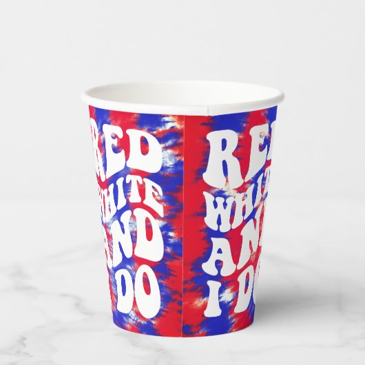 Rood Wit Ik Doe America Bachelorette  Papieren Bekers (Rechts)