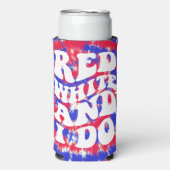 Rood Wit Ik Doe Amerika Tie Dye Bachelorette Seltzer Blikjeskoeler (Seltzer Voorkant)