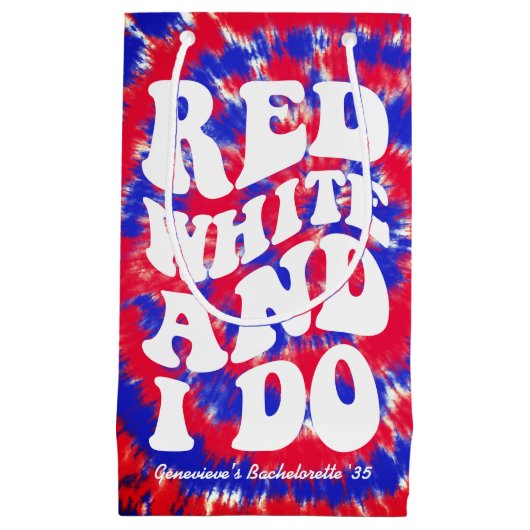 Rood Wit Ik Doe Onafhankelijkheidsdag Bruidsfeest Klein Cadeauzakje (Voorkant)