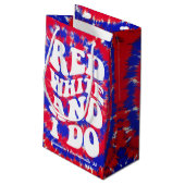 Rood Wit Ik Doe Onafhankelijkheidsdag Bruidsfeest Klein Cadeauzakje (Achterkant Gekanteld)