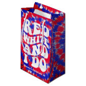 Rood Wit Ik Doe Onafhankelijkheidsdag Bruidsfeest Klein Cadeauzakje (Voorkant Gekanteld)