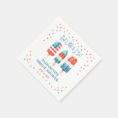 Rood, Wit & Ik Doe Patriotische Popsicle Bruidsfee Servet (Hoek)