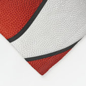 rood wit Ik hou van basketbalteamkleuren Fleece Bl Deken (Hoek)