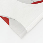 rood wit Ik hou van tekstpatroon voetbal Fleece Deken (Hoek)