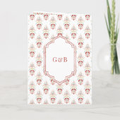 Rood Wit Ikat All in One Anand Karaj Sikh Wedding (Achterkant)