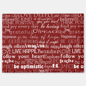 Rood wit Inspirerend woorden Kerst Magneet (Voorkant)