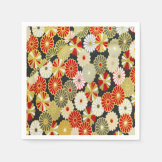 Rood Wit Japans Kimono Bloemen Decoupage Papier Servet