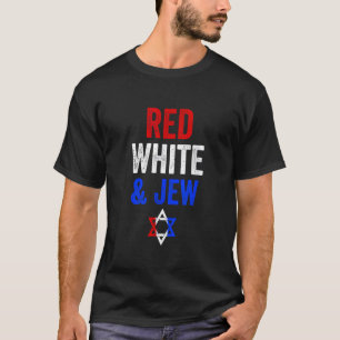 Rood Wit & Jood (Blauw) Verenigde Staten Joodse St T-shirt