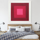 Rood-wit Josef Alberts Canvas Afdruk (Insitu (Slaapkamer))