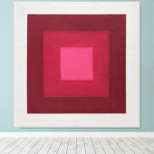 Rood-wit Josef Alberts Canvas Afdruk (Insitu (Houten vloer))