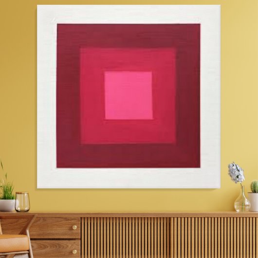 Rood-wit Josef Alberts Canvas Afdruk (Insitu (Woonkamer))