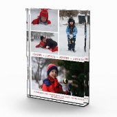 Rood Wit JOYFUL Kerstmis 4 Foto Familie Collage (Rechts)