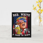 Rood, wit & Kamp; belast tot de Dag van de Onafhan Kaart (Gele Bloem)