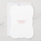 Rood Wit Kant Elegant Huwelijk Kaart (Achterkant)