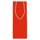 Rood Wit Kerst Elegant Sjabloon Classic Wijn Cadeautas (Achterkant)