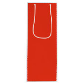 Rood Wit Kerst Elegant Sjabloon Classic Wijn Cadeautas (Voorkant)