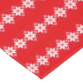 Rood & Wit Kerst Gebreid Patroon Tafelkleed (Gekanteld)
