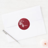 Rood Wit Kerst Ornament Gift Labels (Envelop)