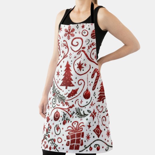 Rood wit kerst Schort (Insitu)