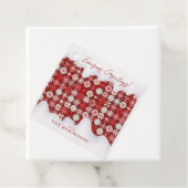 Rood Wit Kerst Snoep Patroon#13 ID1009 Bedankjes Labels (In situ)