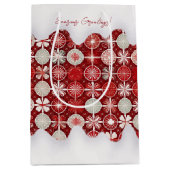 Rood Wit Kerst Snoep Patroon#13 ID1009 Medium Cadeauzakje (Voorkant)