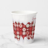 Rood Wit Kerst Snoep Patroon#13 ID1009 Papieren Bekers (Rechts)