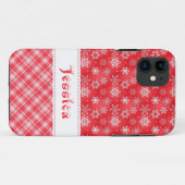 Rood & Wit Kerst Snowflake iphone 5 Case-Mate iPhone Case (Achterkant (horizontaal))